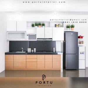 contoh design lemari dapur minimalis modern id3488