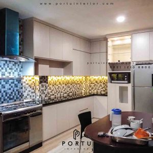 jasa pembuatan kitchen set minimalis di Bintaro by Portu id3414