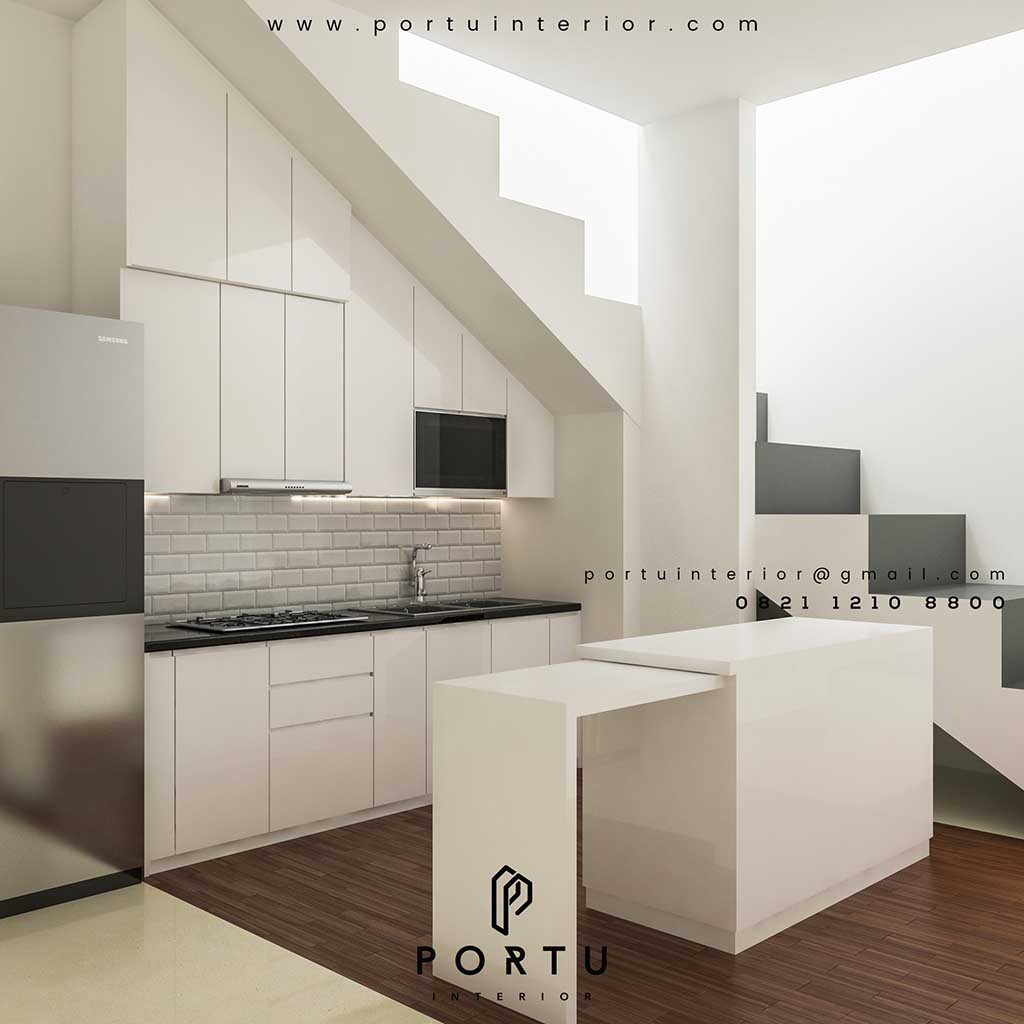kitchen set minimalis terbaru mewah untuk dapur kecil  Portu Interior