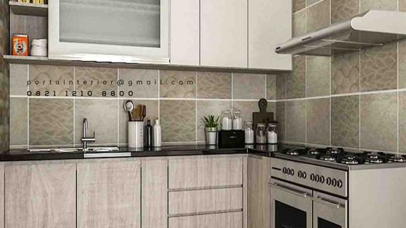harga kitchen set sederhana per meter Portu Interior