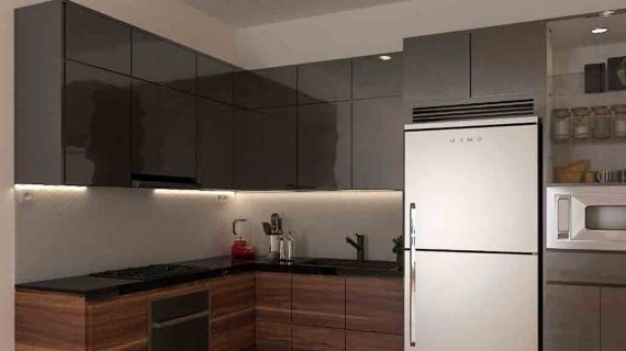 Harga Kitchen Set Per Meter Motif kayu & Grey Perumahan Kalibata Timur Residence Pancoran Id4703