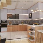 Kitchen Set Minimalis Modern Motif Kayu & Putih Perumahan Citra Garden 2 Kalideres Jakarta